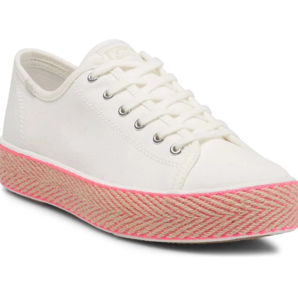 Keds Women's Canvas Sneakers with Pink Accents
